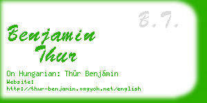 benjamin thur business card